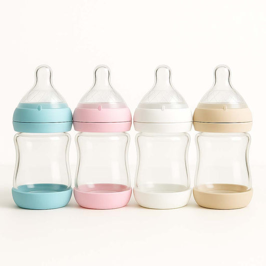 Glass Baby Bottle WITH BASE
